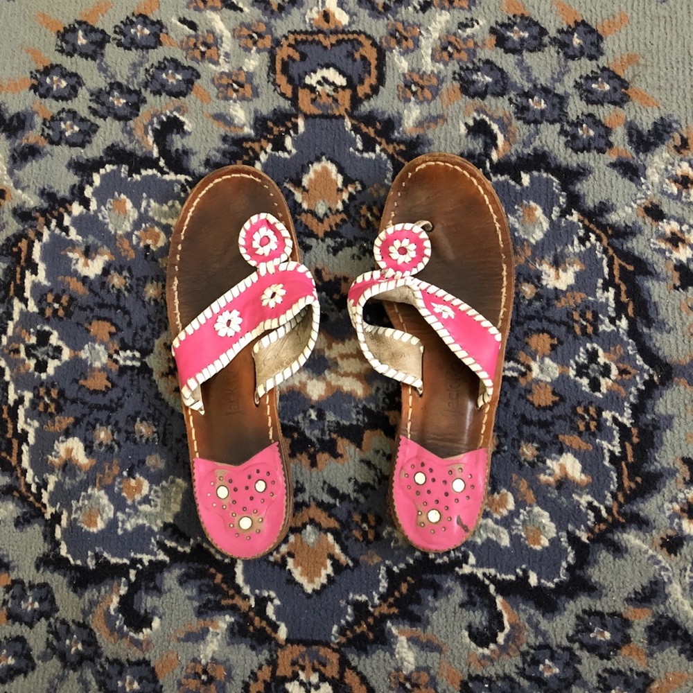 Authentic Jack Rogers size 8, well loved, pink